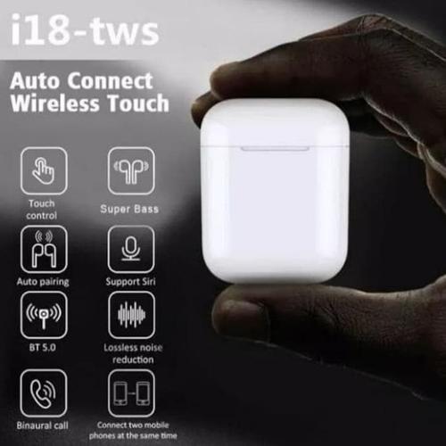 Jual I18 Tws Bluetooth Earphone Air Touch Control Wireless Headset Airpod -  Kota Bekasi - andestashop5 | Tokopedia