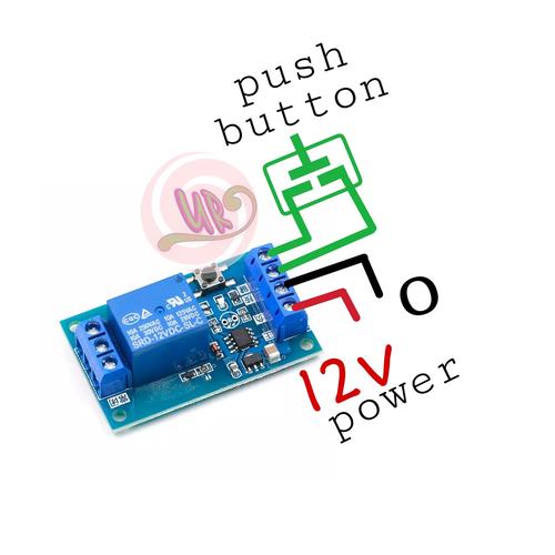 Jual Latching flip flop 12v on off relay dengan satu push button Kota