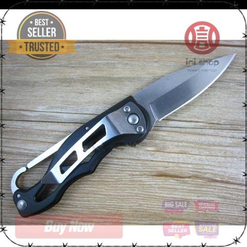 Foto Produk KNIFEZER Pisau saku lipat camping CS - ZDD01 - Black - Hitam - Hitam dari ini-shop