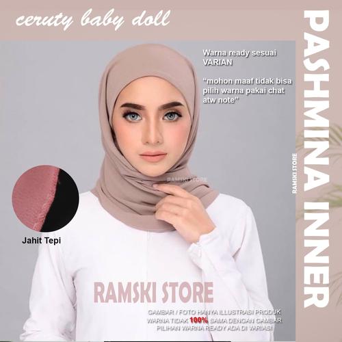 Jual Pashmina Inner 2in1 Ceruty Baby Doll Pasmina Ceruti Instan Babydoll Pci Abu Tua Kota Bekasi Ramski Store Tokopedia