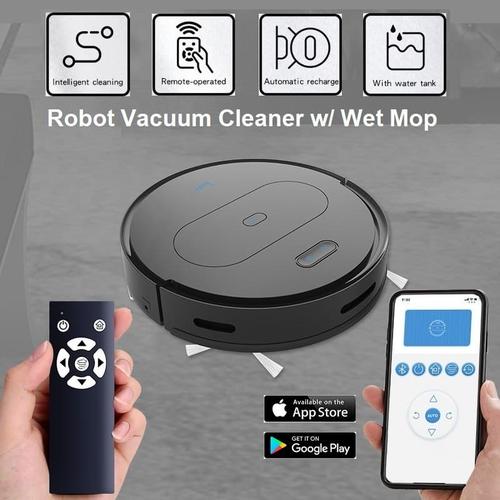 Jual Robot Vacuum Wet Mop WaterTank AutoCharge Remote Phone App Vakum