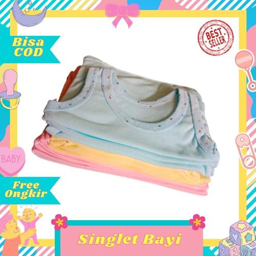 Foto Produk 1 lusin / 12pcs kaos dalam bayi / singlet bayi / anak warna size S dari Toko Bayi Hanifah
