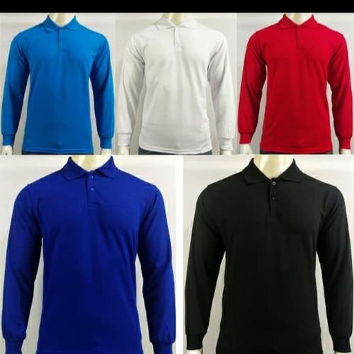Jual Kaos Polo Berkerah Lengan Panjang Lakoskatunpremium Dan Katun100 Putih S Kota Depok Bengkulu Stor Tokopedia