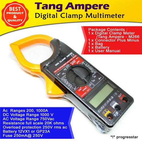 Jual Tang Ampere Digital Clamp Multimeter - Taffware DT266 - Kota ...