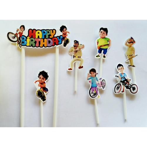 Foto Produk topper tusukan hiasan kue cake ulang tahun birthday karakter shiva dari reanolshoop