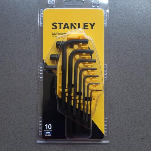 Foto Produk Kunci L Hex 10 pcs Stanley 69-253 Metric Hex Key Set Black dari VINS TEKNIK
