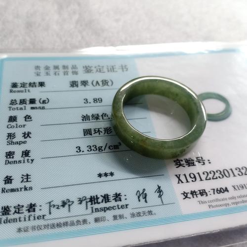 Foto Produk Cincin Giok Asli Jadeite Diameter 19.6mm Bersertifikat dari IndChiKnotting