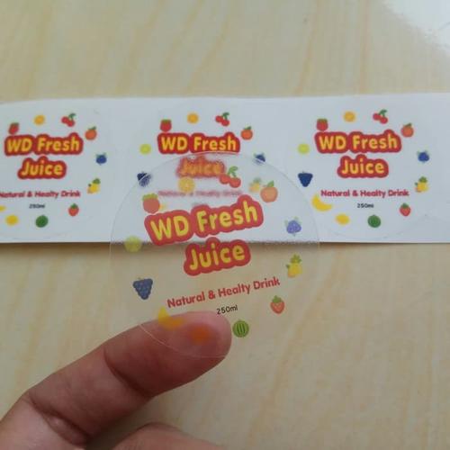 print sticker transparan