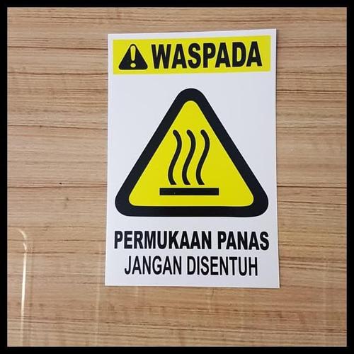 Jual STICKER WASPADA PERMUKAAN PANAS UK 10X15CM SIGN K3 RAMBU HIMBAUAN ...