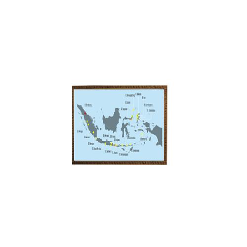Jual Peta Sebaran Gunung Berapi Aktif di Indonesia Elektrik Kota