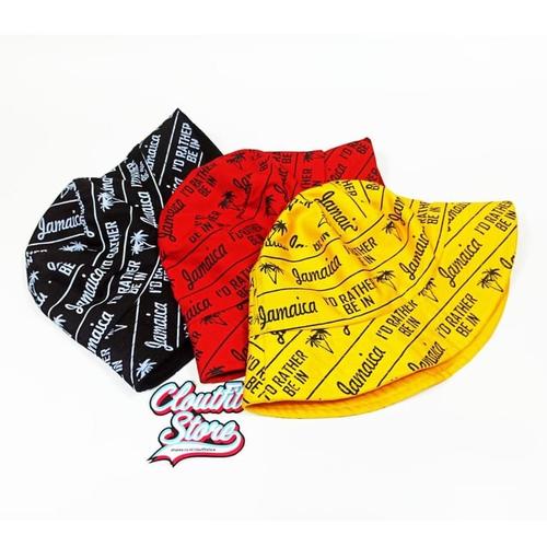 Jual Topi Bucket Motif Jamaica Rasta Brush Pepohonan Salur Catur Import ...