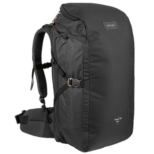 BACKPACK TRAVEL 100 40L BLACK FORCLAZ 