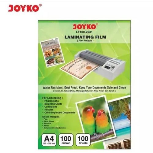 Jual PLASTIK LAMINATING PAPER A4 JOYKO 100 MICRON JOYKO Jakarta