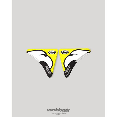 Gambar Sticker Visor Arai RX-7X Kenny Roberts JR. Stiker Visor Helm RX7X dari WIELDYISH GARAGE undefined Tokopedia