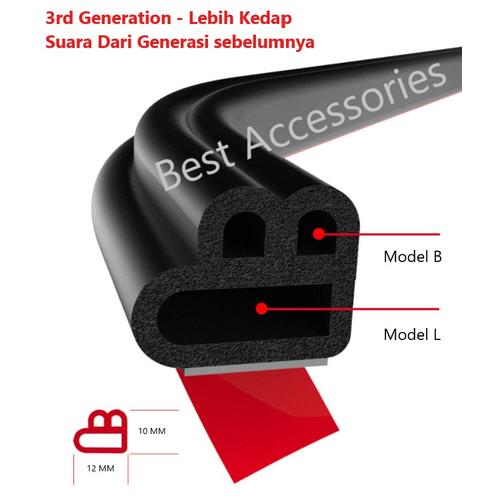 Foto Produk Karet Peredam Suara Model BL Pintu Kap Mesin Mobil 3rd O583 dari Best Accessories