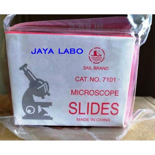 Jual OBJEK GLASS /SLIDE GLAS SAIL BRAND Cat. 7101 isi 50 pcs 25,4 x 76,2 mm Kota Surabaya