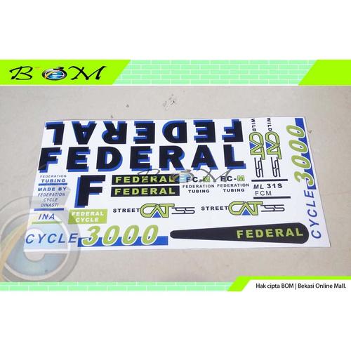 Jual striping sticker stiker decal transparan sepeda federal fullset ...