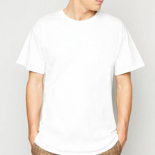 Jual White T-Shirt - Mens Cotton Tee 