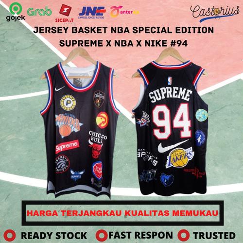Jual JERSEY BASKET NBA BAJU BASKET SPECIAL SUPREME NIKE NBA HITAM