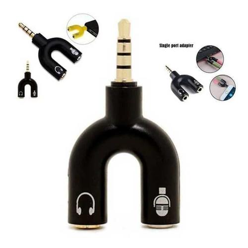 Jual Jack 3.5mm Audio Microphone Splitter Dual Female Adapter Converter ...