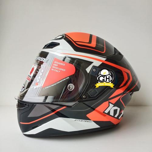 KYT TT COURSE OVERTECH BLACK ORANGE 