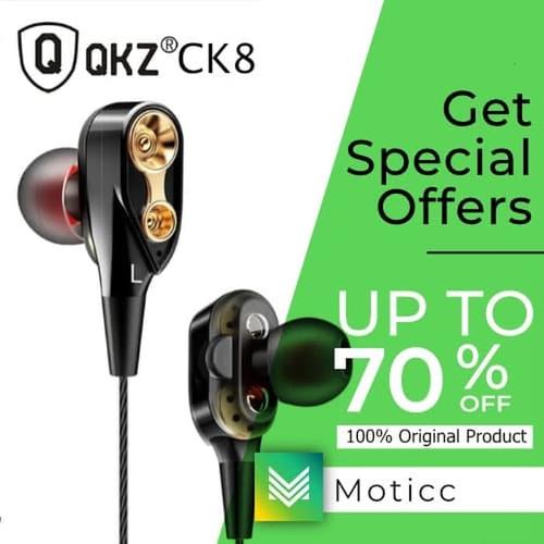 Foto Produk QKZ CK8 With Mic Earphone Dual Driver Original dari Moticc