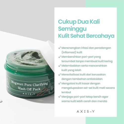 Foto Produk AXIS-Y Mugwort Pore Clarifying Wash Off Pack 100ml dari dyfa bandung