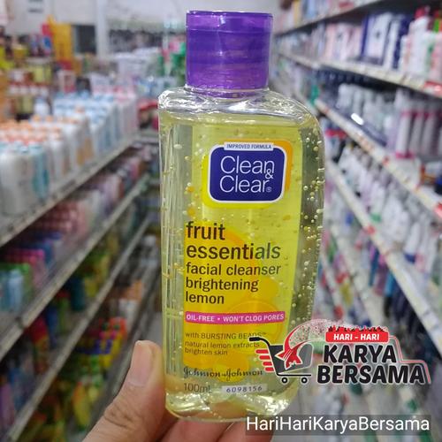manfaat clean and clear fruit essentials facial cleanser brightening lemon
