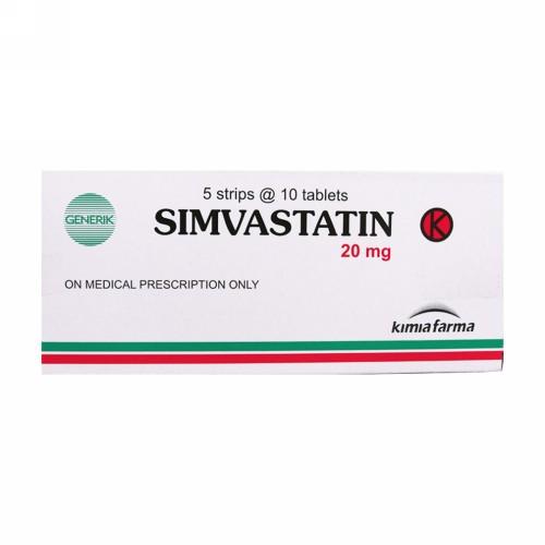 Foto Produk SIMVASTATIN 20 MG KIMIA FARMA STRIP 10 TABLET dari Apotek Kosambi