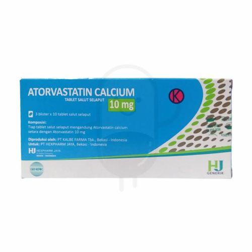 Foto Produk ATORVASTATIN HEXPHARM 10 MG BOX 30 TABLET dari Apotek Sehat Kota Batu