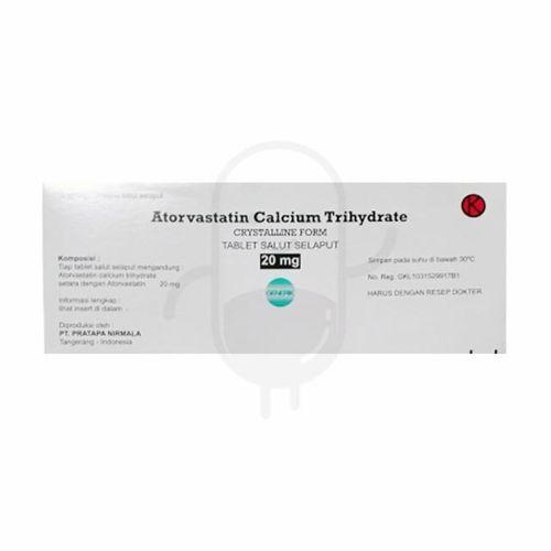 Foto Produk ATORVASTATIN CALCIUM TRIHYDRATE PRATAPA NIRMALA 20 MG BOX 30 TABLET dari Apotek Sehat Kota Batu