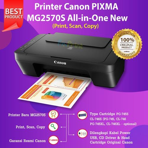 Jual PRINTER PRINT SCAN COPY ALL IN ONE CANON MG2570s NO WIFI ADF