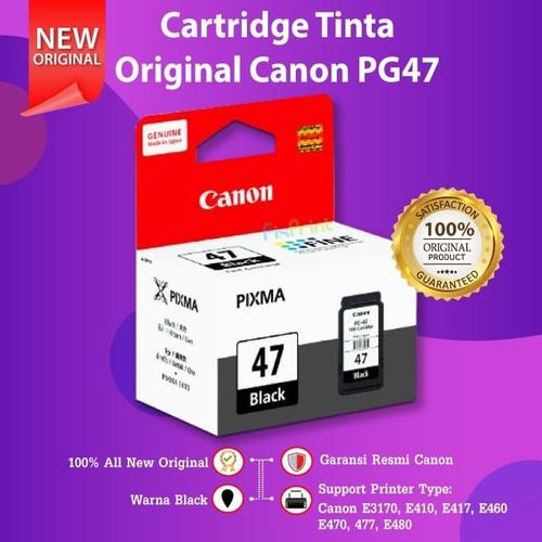 Foto Produk Cartridge Original Canon PG47 PG 47 Refill Printer E400 E410 E460 E480 - Hitam dari FixPrint Indonesia