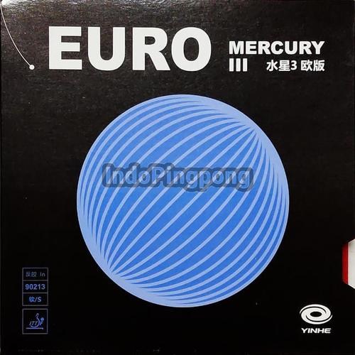 Foto Produk Yinhe Mercury Euro III - Rubber Karet Spons Biru Merah 3 - hitam dari IndoPingpong