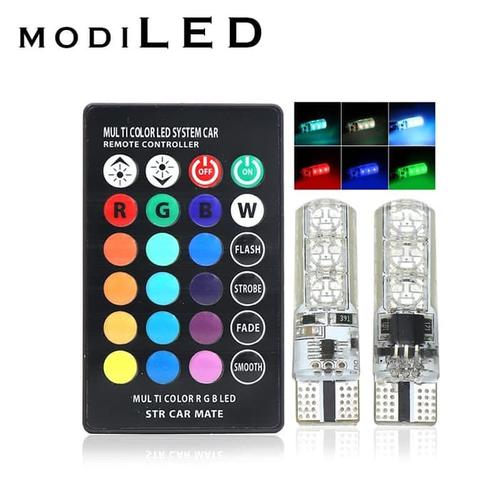 Foto Produk 2PC LAMPU SENJA LED RGB T10 5050 SMD 16 WARNA MOTOR DAN MOBIL dari Modifikasi Market