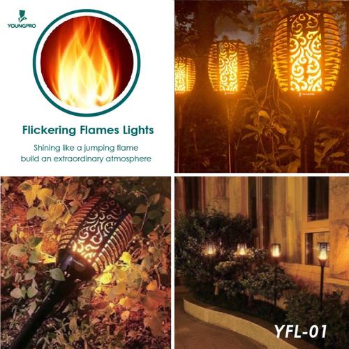 Foto Produk YOUNGPRO YFL-01 Lampu Obor Dekorasi Taman Solar Flame Light 33LED - Black dari YOUNGPRO INDONESIA