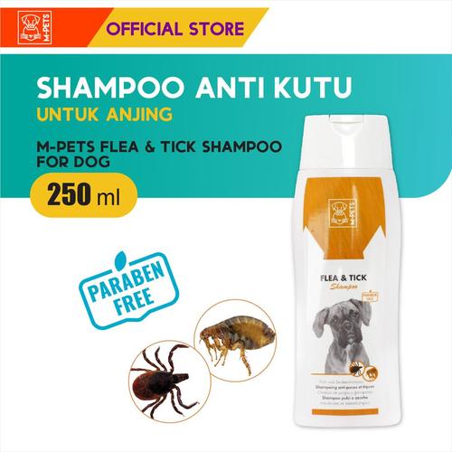 Foto Produk M-PETS FLEA & TICK DOG SHAMPOO 250 ML / SHAMPOO ANJING ANTI KUTU dari Olego Official Store