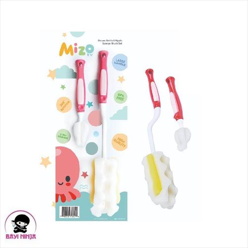 Foto Produk MIZO Deluxe Bottle Nipple Sponge Brush Set Sikat Botol Bayi dari BAYININJA