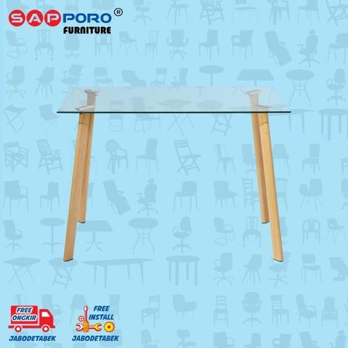 Foto Produk Eames Table / Meja Eames / Meja Makan Kaca SAPPORO WILSON dari Sapporo Furniture Online