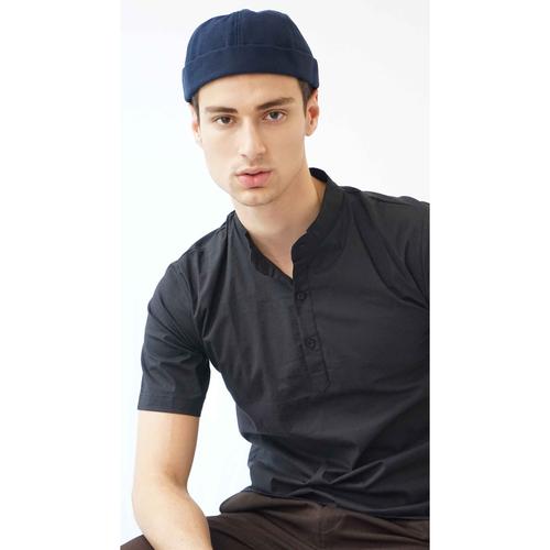 Foto Produk Topi Beanie Polos Miki Hat Hijrah Muslim Biru Dongker dari House of Cuff