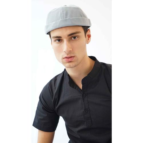 Foto Produk Peci Beanie Polos Miki Hat Kopiah Topi Hijrah Muslim Abuabu dari House of Cuff