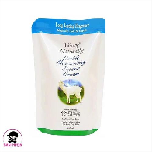 Foto Produk LEIVY Goats Milk Shower Cream Sabun Mandi Susu Kambing Refill 450 ml dari BAYININJA