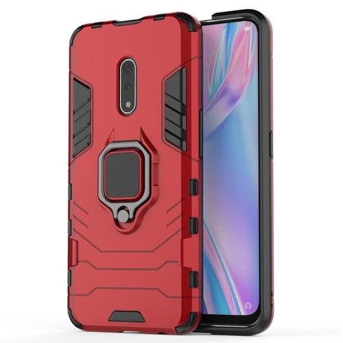 Foto Produk OPPO K3 - Realme X Black Panther Slim Stand Ring Armor Case Shockproof dari Megascarlet