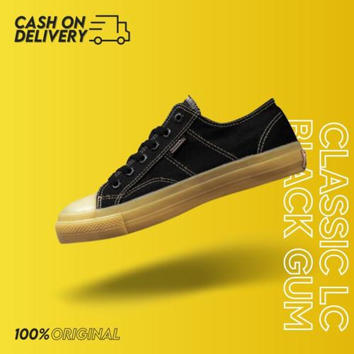 black sneakers canvas