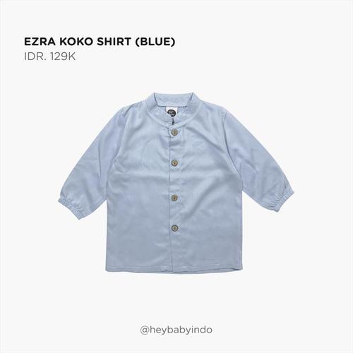 Foto Produk Hey Baby Ezra Koko Shirt - Blue, 6-9m dari Hey! Baby