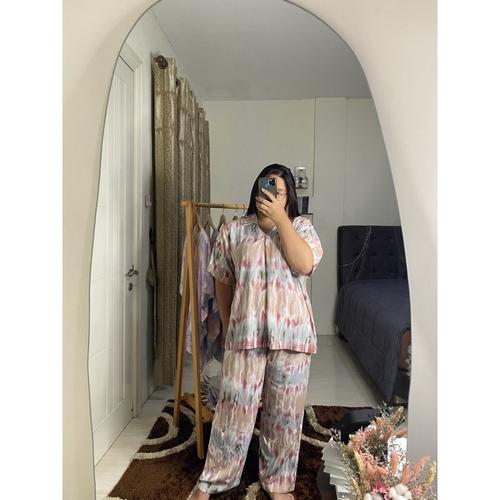 setelan one set tie dye pajamas jumbo 