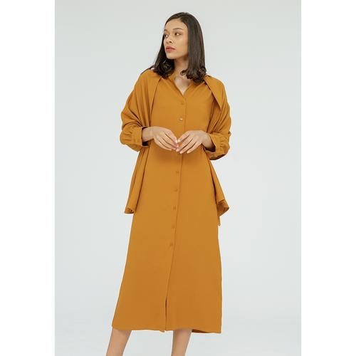 Foto Produk Minimal Headscraf Long Dress MUSTARD - M dari minimal