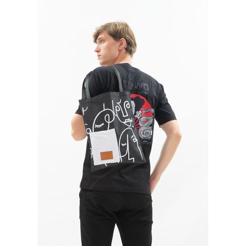 Foto Produk Tote Bag Canvas houseofcuff tas jinjing unisex pria wanita black mural dari House of Cuff