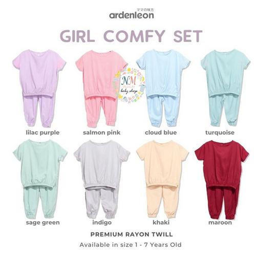 Foto Produk Ardenleon Girl Comfy Set Baju Anak Perempuan - LILAC PURPLE, M (1-2 Y ) dari NMbabyshop