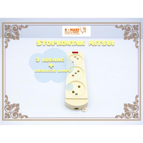 Foto Produk MITSUI STOP KONTAK GEPENG 3 Lubang Kuningan SNI GROSIR dari ElectricalMART ID